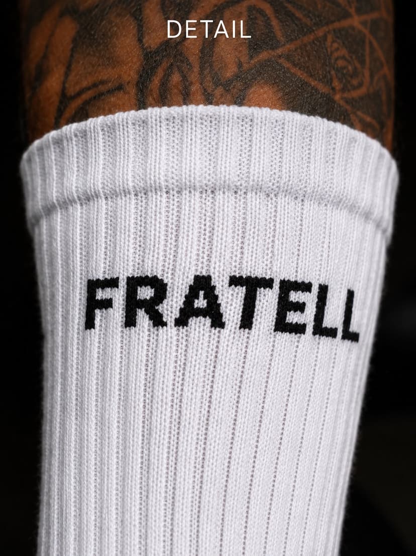 FRATELL Premium Crew Socks – Logo Detail