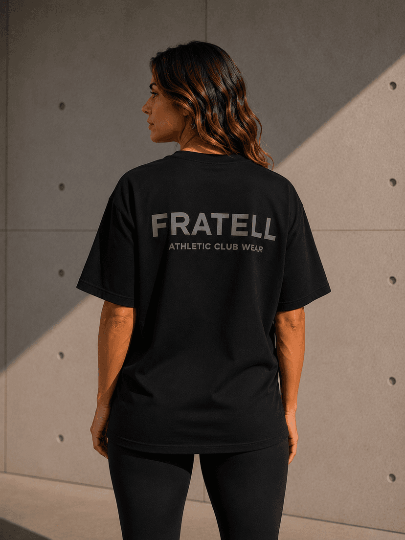 FRATELL Oversized Athletic Tee Damen Beige – Styling-Beispiel