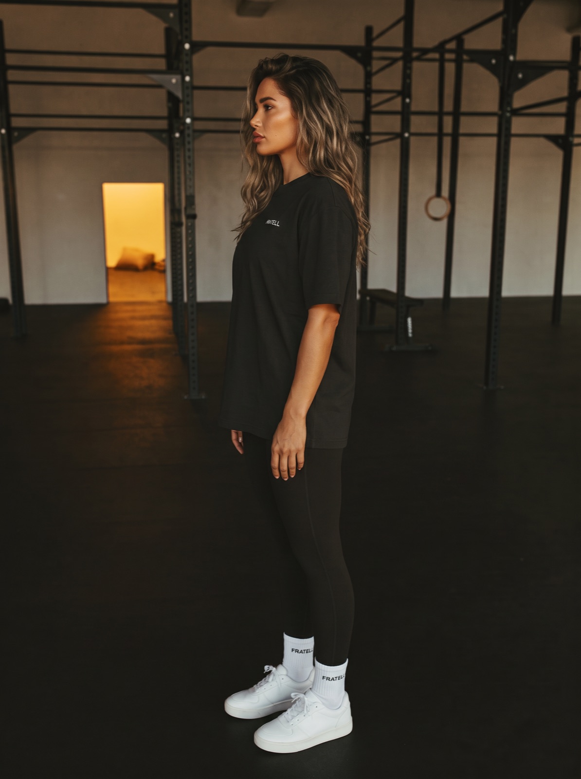 FRATELL oversized tee women black – side view