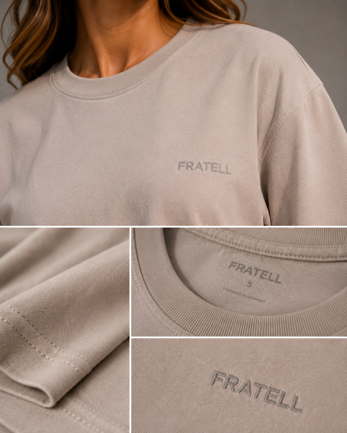 FRATELL Oversized Athletic Tee – Damen 285-GSM