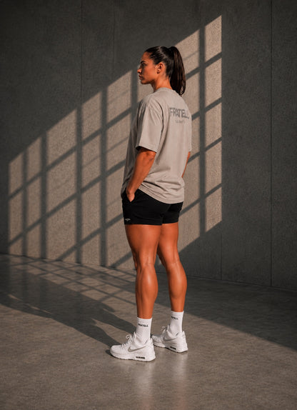 FRATELL Oversized Athletic Tee Damen Sand Rückenansicht
