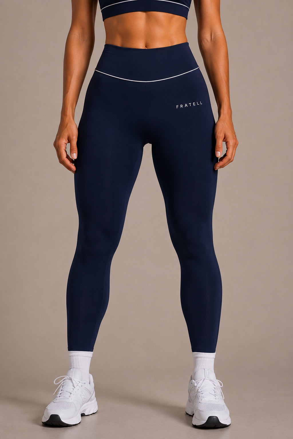 Fratell Midnight Blue leggings close up